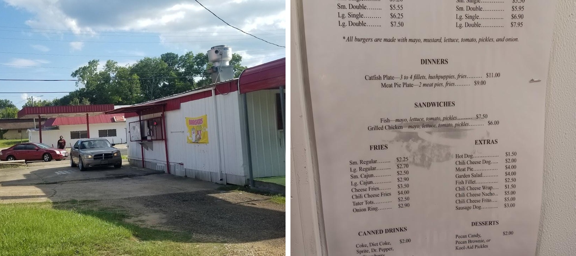 Marie's Old Fashioned Hmburgrs Menu